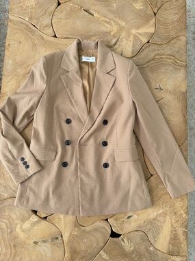 Mango women camel blazer size 2